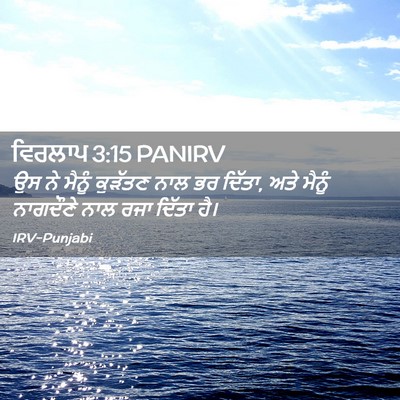 Picture 02 - ਵਿਰਲਾਪ 3:15 PANIRV - ਉਸ ਨੇ ਮੈਨੂੰ ਕੁੜੱਤਣ - Bible Verse Picture