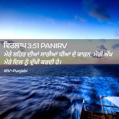 Picture 02 - ਵਿਰਲਾਪ 3:51 PANIRV - ਮੇਰੇ ਸ਼ਹਿਰ ਦੀਆਂ - Bible Verse Picture