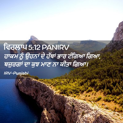 Picture 02 - ਵਿਰਲਾਪ 5:12 PANIRV - ਹਾਕਮ ਨੂੰ ਉਹਨਾਂ ਦੇ - Bible Verse Picture