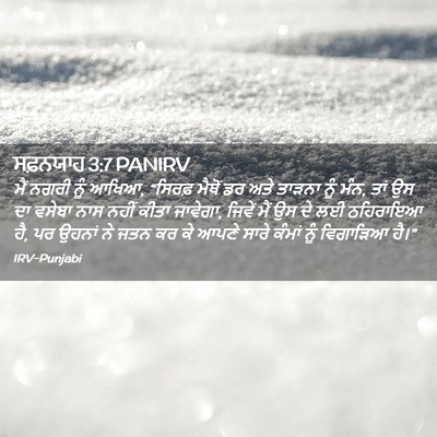 Picture 02 - ਸਫ਼ਨਯਾਹ 3:7 PANIRV - ਮੈਂ ਨਗਰੀ ਨੂੰ ਆਖਿਆ, - Bible Verse Picture
