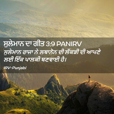 Picture 02 - ਸੁਲੇਮਾਨ ਦਾ ਗੀਤ 3:9 PANIRV - ਸੁਲੇਮਾਨ ਰਾਜਾ ਨੇ - Bible Verse Picture