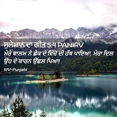 Picture 02 - ਸੁਲੇਮਾਨ ਦਾ ਗੀਤ 5:4 PANIRV - ਮੇਰੇ ਬਾਲਮ ਨੇ ਛੇਕ ਦੇ - Bible Verse Picture