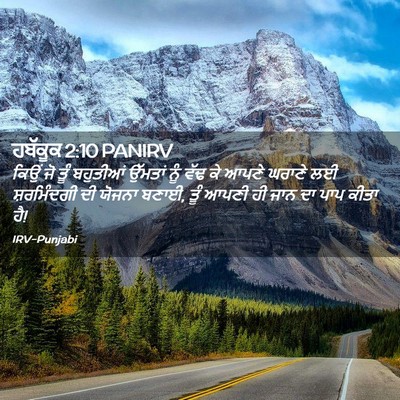 Picture 02 - ਹਬੱਕੂਕ 2:10 PANIRV - ਕਿਉਂ ਜੋ ਤੂੰ - Bible Verse Picture