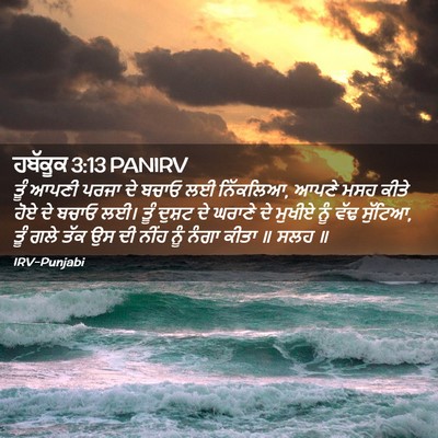 Picture 02 - ਹਬੱਕੂਕ 3:13 PANIRV - ਤੂੰ ਆਪਣੀ ਪਰਜਾ ਦੇ - Bible Verse Picture