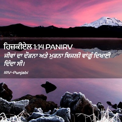 Picture 02 - ਹਿਜ਼ਕੀਏਲ 1:14 PANIRV - ਜੀਵਾਂ ਦਾ ਦੌੜਨਾ ਅਤੇ - Bible Verse Picture
