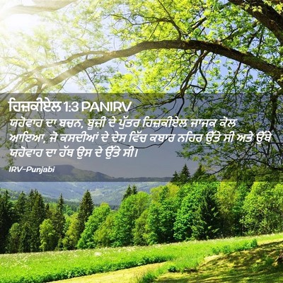 Picture 02 - ਹਿਜ਼ਕੀਏਲ 1:3 PANIRV - ਯਹੋਵਾਹ ਦਾ ਬਚਨ, - Bible Verse Picture
