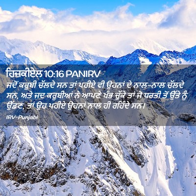 Picture 02 - ਹਿਜ਼ਕੀਏਲ 10:16 PANIRV - ਜਦੋਂ ਕਰੂਬੀ ਚੱਲਦੇ - Bible Verse Picture