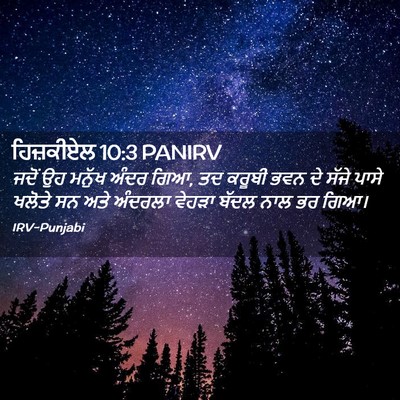 Picture 02 - ਹਿਜ਼ਕੀਏਲ 10:3 PANIRV - ਜਦੋਂ ਉਹ ਮਨੁੱਖ ਅੰਦਰ - Bible Verse Picture
