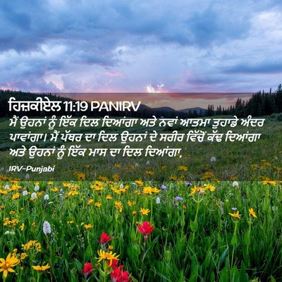 Picture 02 - ਹਿਜ਼ਕੀਏਲ 11:19 PANIRV - ਮੈਂ ਉਹਨਾਂ ਨੂੰ ਇੱਕ - Bible Verse Picture