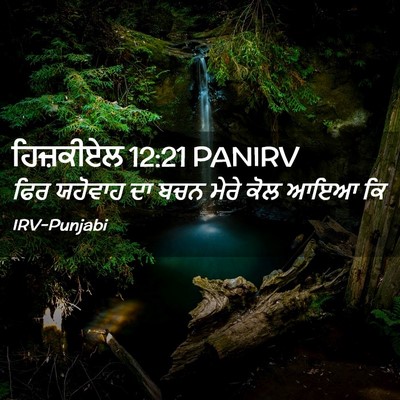 Picture 02 - ਹਿਜ਼ਕੀਏਲ 12:21 PANIRV - ਫਿਰ ਯਹੋਵਾਹ ਦਾ ਬਚਨ - Bible Verse Picture