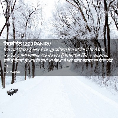 Picture 02 - ਹਿਜ਼ਕੀਏਲ 12:23 PANIRV - ਇਸ ਲਈ ਉਹਨਾਂ ਨੂੰ ਆਖ - Bible Verse Picture