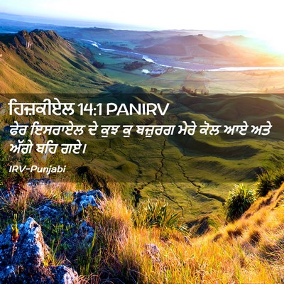 Picture 02 - ਹਿਜ਼ਕੀਏਲ 14:1 PANIRV - ਫੇਰ ਇਸਰਾਏਲ ਦੇ ਕੁਝ - Bible Verse Picture