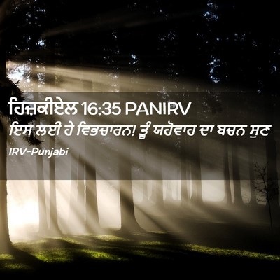 Picture 02 - ਹਿਜ਼ਕੀਏਲ 16:35 PANIRV - ਇਸ ਲਈ ਹੇ ਵਿਭਚਾਰਨ! - Bible Verse Picture