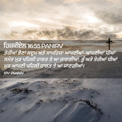 Picture 02 - ਹਿਜ਼ਕੀਏਲ 16:55 PANIRV - ਤੇਰੀਆਂ ਭੈਣਾਂ ਸਦੂਮ - Bible Verse Picture