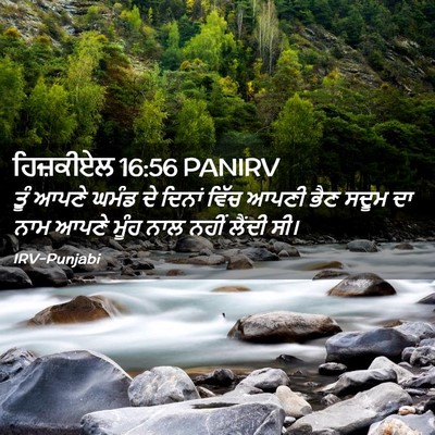 Picture 02 - ਹਿਜ਼ਕੀਏਲ 16:56 PANIRV - ਤੂੰ ਆਪਣੇ ਘਮੰਡ ਦੇ - Bible Verse Picture