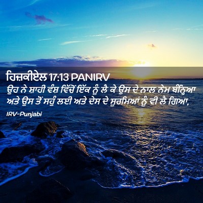 Picture 02 - ਹਿਜ਼ਕੀਏਲ 17:13 PANIRV - ਉਹ ਨੇ ਸ਼ਾਹੀ ਵੰਸ਼ - Bible Verse Picture