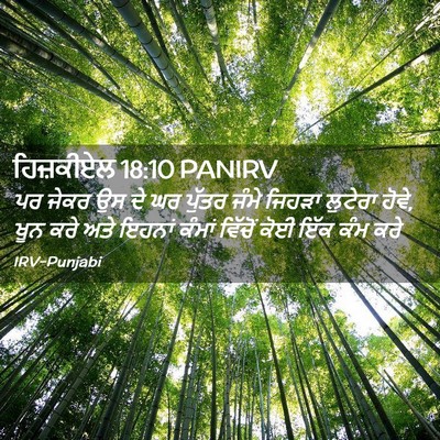 Picture 02 - ਹਿਜ਼ਕੀਏਲ 18:10 PANIRV - ਪਰ ਜੇਕਰ ਉਸ ਦੇ ਘਰ - Bible Verse Picture
