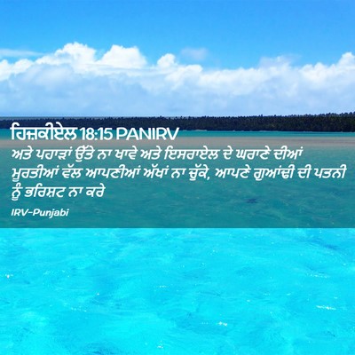 Picture 02 - ਹਿਜ਼ਕੀਏਲ 18:15 PANIRV - ਅਤੇ ਪਹਾੜਾਂ ਉੱਤੇ ਨਾ - Bible Verse Picture