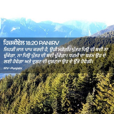Picture 02 - ਹਿਜ਼ਕੀਏਲ 18:20 PANIRV - ਜਿਹੜੀ ਜਾਨ ਪਾਪ ਕਰਦੀ - Bible Verse Picture