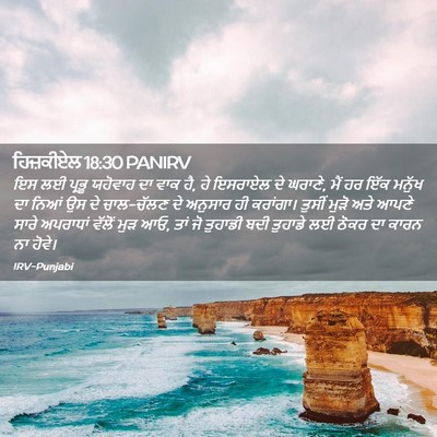 Picture 02 - ਹਿਜ਼ਕੀਏਲ 18:30 PANIRV - ਇਸ ਲਈ ਪ੍ਰਭੂ ਯਹੋਵਾਹ - Bible Verse Picture