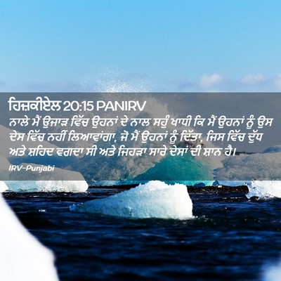 Picture 02 - ਹਿਜ਼ਕੀਏਲ 20:15 PANIRV - ਨਾਲੇ ਮੈਂ ਉਜਾੜ ਵਿੱਚ - Bible Verse Picture