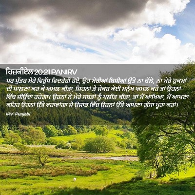 Picture 02 - ਹਿਜ਼ਕੀਏਲ 20:21 PANIRV - ਪਰ ਪੁੱਤਰ ਮੇਰੇ - Bible Verse Picture