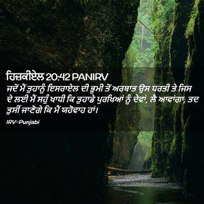 Picture 02 - ਹਿਜ਼ਕੀਏਲ 20:42 PANIRV - ਜਦੋਂ ਮੈਂ ਤੁਹਾਨੂੰ - Bible Verse Picture