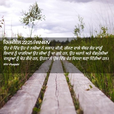 Picture 02 - ਹਿਜ਼ਕੀਏਲ 22:25 PANIRV - ਉਹ ਦੇ ਵਿੱਚ ਉਹ ਦੇ - Bible Verse Picture