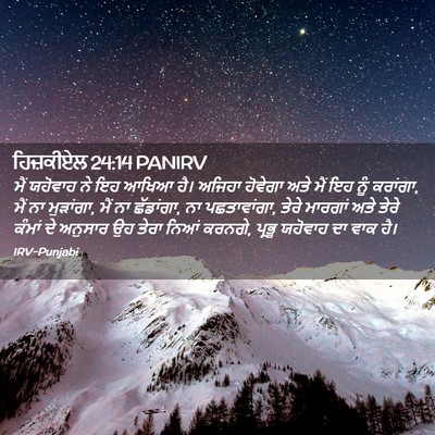 Picture 02 - ਹਿਜ਼ਕੀਏਲ 24:14 PANIRV - ਮੈਂ ਯਹੋਵਾਹ ਨੇ ਇਹ - Bible Verse Picture
