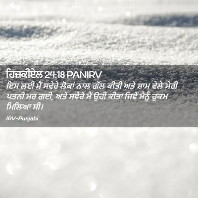 Picture 02 - ਹਿਜ਼ਕੀਏਲ 24:18 PANIRV - ਇਸ ਲਈ ਮੈਂ ਸਵੇਰੇ - Bible Verse Picture