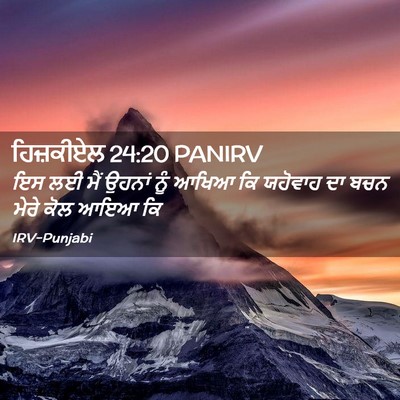 Picture 02 - ਹਿਜ਼ਕੀਏਲ 24:20 PANIRV - ਇਸ ਲਈ ਮੈਂ ਉਹਨਾਂ ਨੂੰ - Bible Verse Picture