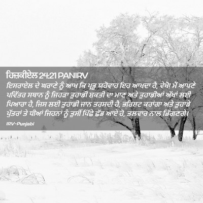 Picture 02 - ਹਿਜ਼ਕੀਏਲ 24:21 PANIRV - ਇਸਰਾਏਲ ਦੇ ਘਰਾਣੇ - Bible Verse Picture