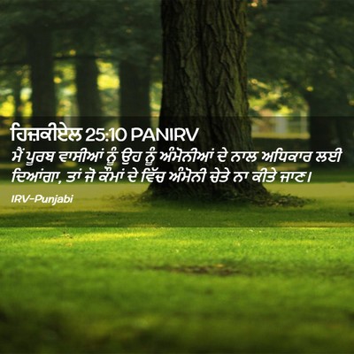 Picture 02 - ਹਿਜ਼ਕੀਏਲ 25:10 PANIRV - ਮੈਂ ਪੂਰਬ ਵਾਸੀਆਂ - Bible Verse Picture