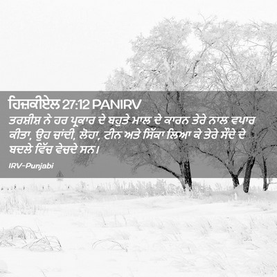 Picture 02 - ਹਿਜ਼ਕੀਏਲ 27:12 PANIRV - ਤਰਸ਼ੀਸ਼ ਨੇ ਹਰ - Bible Verse Picture