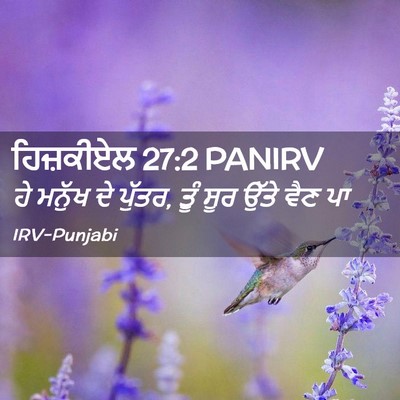 Picture 02 - ਹਿਜ਼ਕੀਏਲ 27:2 PANIRV - ਹੇ ਮਨੁੱਖ ਦੇ ਪੁੱਤਰ, - Bible Verse Picture