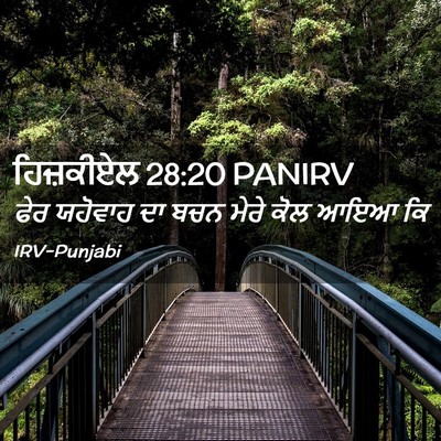 Picture 02 - ਹਿਜ਼ਕੀਏਲ 28:20 PANIRV - ਫੇਰ ਯਹੋਵਾਹ ਦਾ ਬਚਨ - Bible Verse Picture