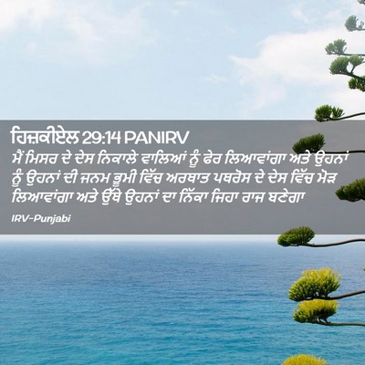 Picture 02 - ਹਿਜ਼ਕੀਏਲ 29:14 PANIRV - ਮੈਂ ਮਿਸਰ ਦੇ ਦੇਸ - Bible Verse Picture