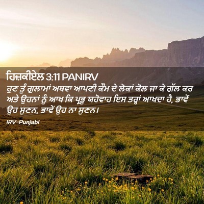 Picture 02 - ਹਿਜ਼ਕੀਏਲ 3:11 PANIRV - ਹੁਣ ਤੂੰ ਗੁਲਾਮਾਂ - Bible Verse Picture