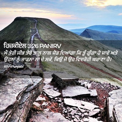Picture 02 - ਹਿਜ਼ਕੀਏਲ 3:26 PANIRV - ਮੈਂ ਤੇਰੀ ਜੀਭ ਤੇਰੇ - Bible Verse Picture
