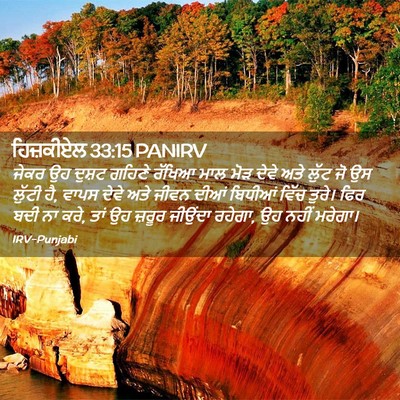 Picture 02 - ਹਿਜ਼ਕੀਏਲ 33:15 PANIRV - ਜੇਕਰ ਉਹ ਦੁਸ਼ਟ - Bible Verse Picture