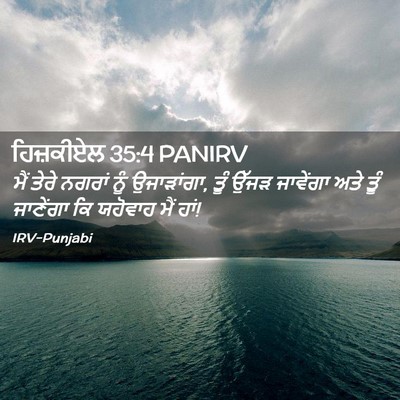 Picture 02 - ਹਿਜ਼ਕੀਏਲ 35:4 PANIRV - ਮੈਂ ਤੇਰੇ ਨਗਰਾਂ ਨੂੰ - Bible Verse Picture