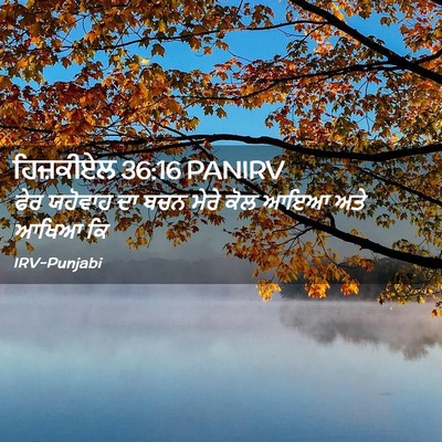 Picture 02 - ਹਿਜ਼ਕੀਏਲ 36:16 PANIRV - ਫੇਰ ਯਹੋਵਾਹ ਦਾ ਬਚਨ - Bible Verse Picture