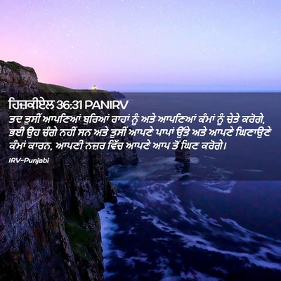 Picture 02 - ਹਿਜ਼ਕੀਏਲ 36:31 PANIRV - ਤਦ ਤੁਸੀਂ ਆਪਣਿਆਂ - Bible Verse Picture