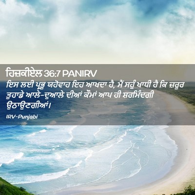 Picture 02 - ਹਿਜ਼ਕੀਏਲ 36:7 PANIRV - ਇਸ ਲਈ ਪ੍ਰਭੂ ਯਹੋਵਾਹ - Bible Verse Picture