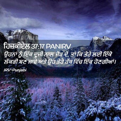 Picture 02 - ਹਿਜ਼ਕੀਏਲ 37:17 PANIRV - ਉਹਨਾਂ ਨੂੰ ਇੱਕ ਦੂਜੀ - Bible Verse Picture