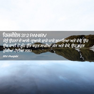Picture 02 - ਹਿਜ਼ਕੀਏਲ 37:2 PANIRV - ਮੈਨੂੰ ਉਹਨਾਂ ਦੇ - Bible Verse Picture