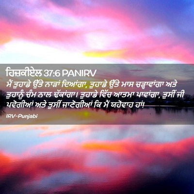 Picture 02 - ਹਿਜ਼ਕੀਏਲ 37:6 PANIRV - ਮੈਂ ਤੁਹਾਡੇ ਉੱਤੇ - Bible Verse Picture