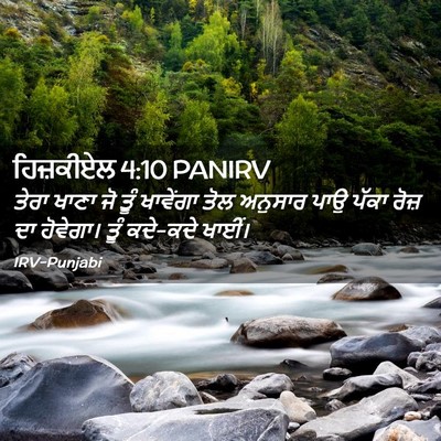 Picture 02 - ਹਿਜ਼ਕੀਏਲ 4:10 PANIRV - ਤੇਰਾ ਖਾਣਾ ਜੋ ਤੂੰ - Bible Verse Picture