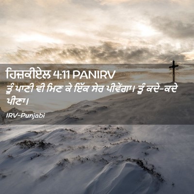 Picture 02 - ਹਿਜ਼ਕੀਏਲ 4:11 PANIRV - ਤੂੰ ਪਾਣੀ ਵੀ ਮਿਣ ਕੇ - Bible Verse Picture
