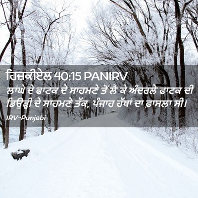 Picture 02 - ਹਿਜ਼ਕੀਏਲ 40:15 PANIRV - ਲਾਂਘੇ ਦੇ ਫਾਟਕ ਦੇ - Bible Verse Picture